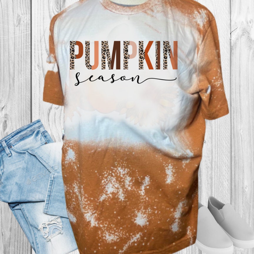 PUMPKIN SEASON Fall Bleached T-Shirt