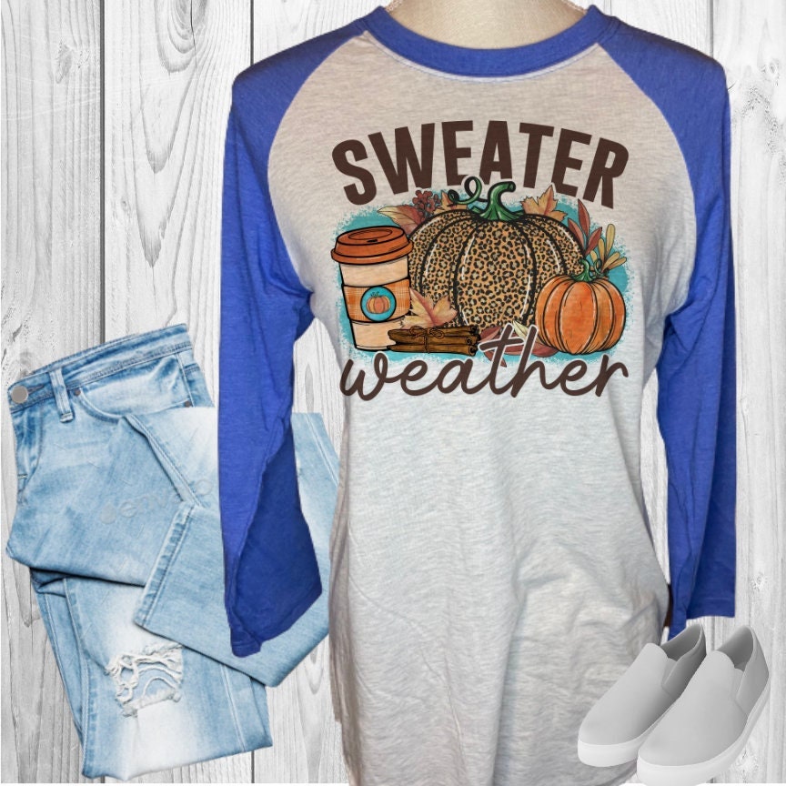 Sweater Weather Leopard Cheetah Pumpkin Raglan