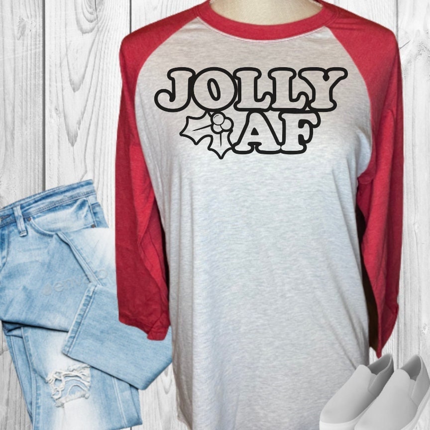 Jolly AF Christmas Raglan