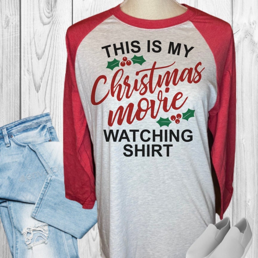 This Is My Christmas Movie Watching Shirt Raglan