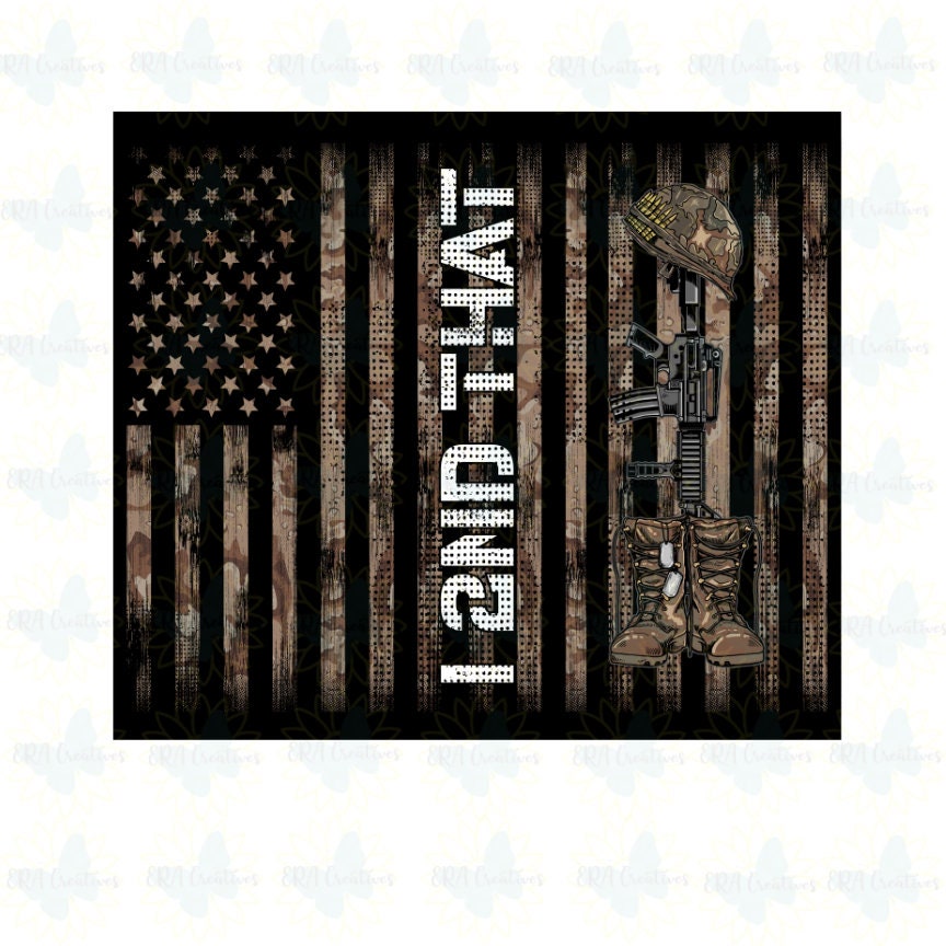 I'd Second That Second Amendment Camo American Flag Tumbler