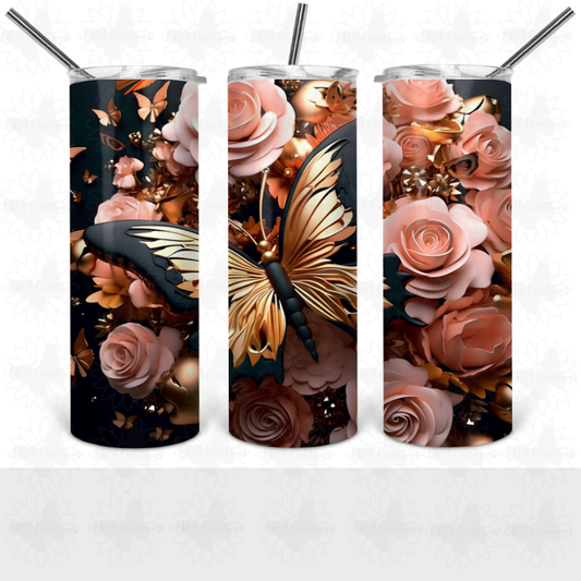 3D Floral Butterfly