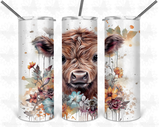 Baby Cow Floral Tumbler