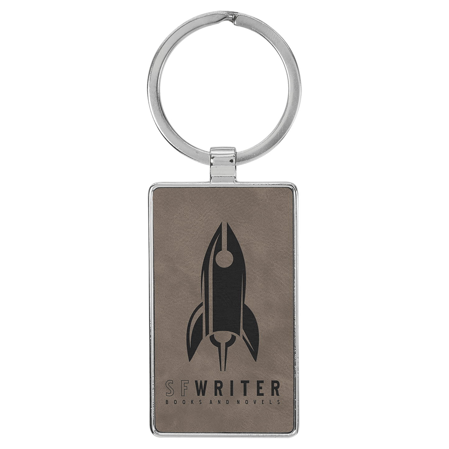 Leatherette Metal Keychain