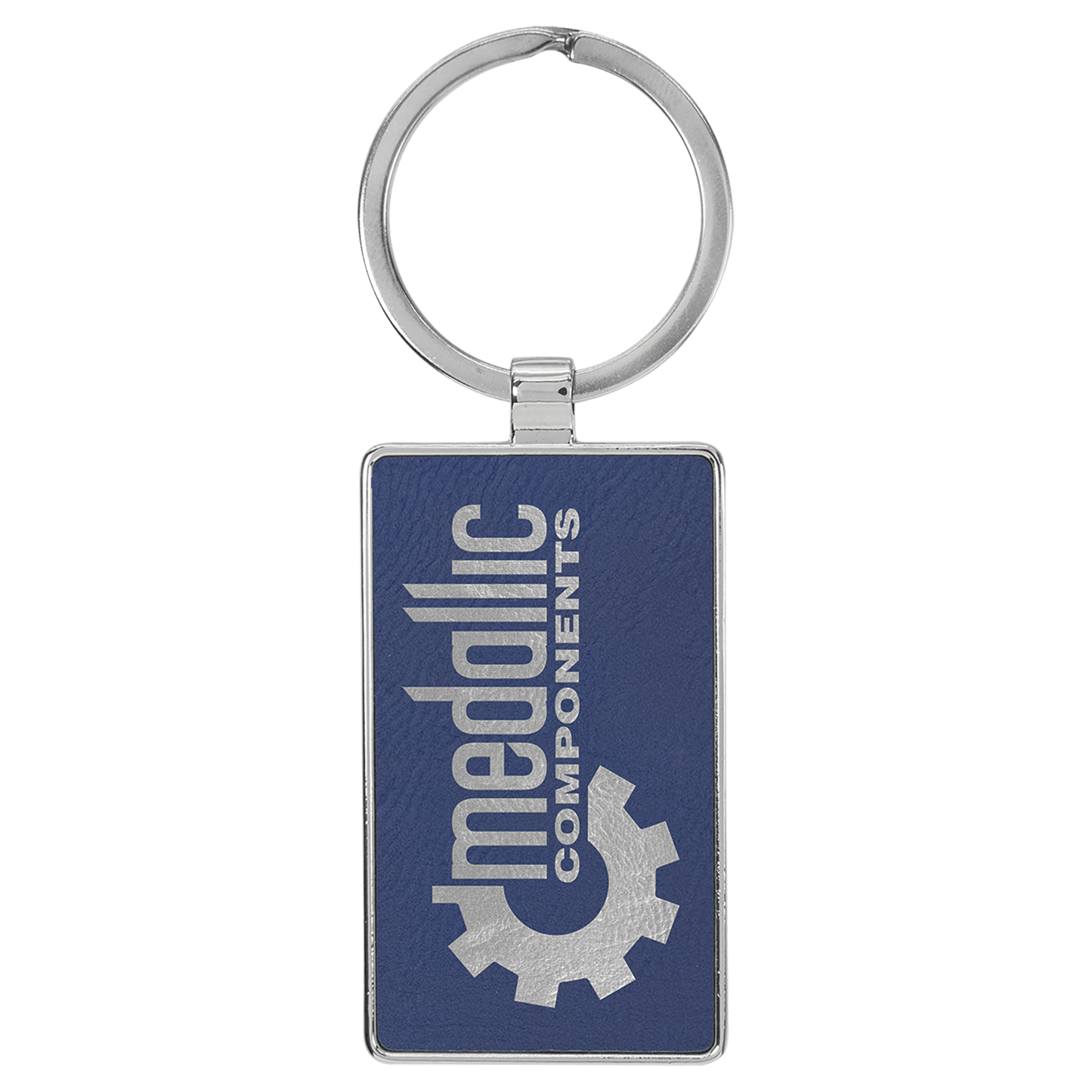 Leatherette Metal Keychain