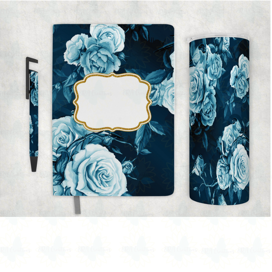 Blue Floral Journal/Pen/Tumbler Sets
