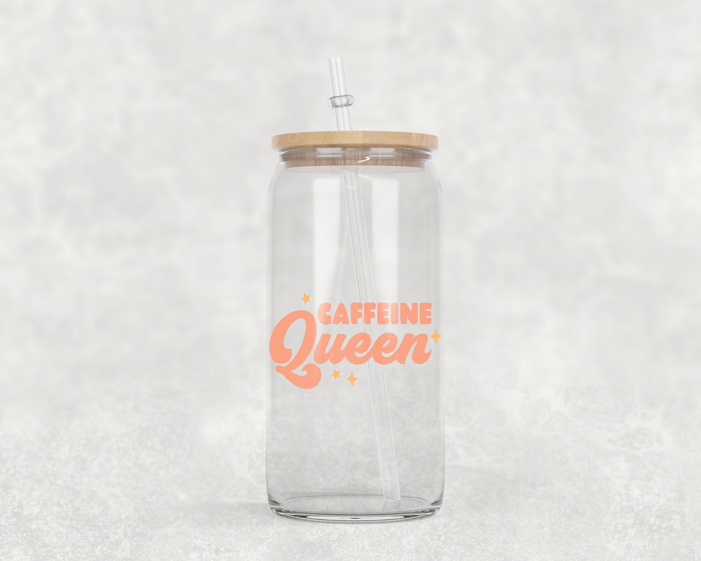 Caffeine Queen Coffee Glass Cup