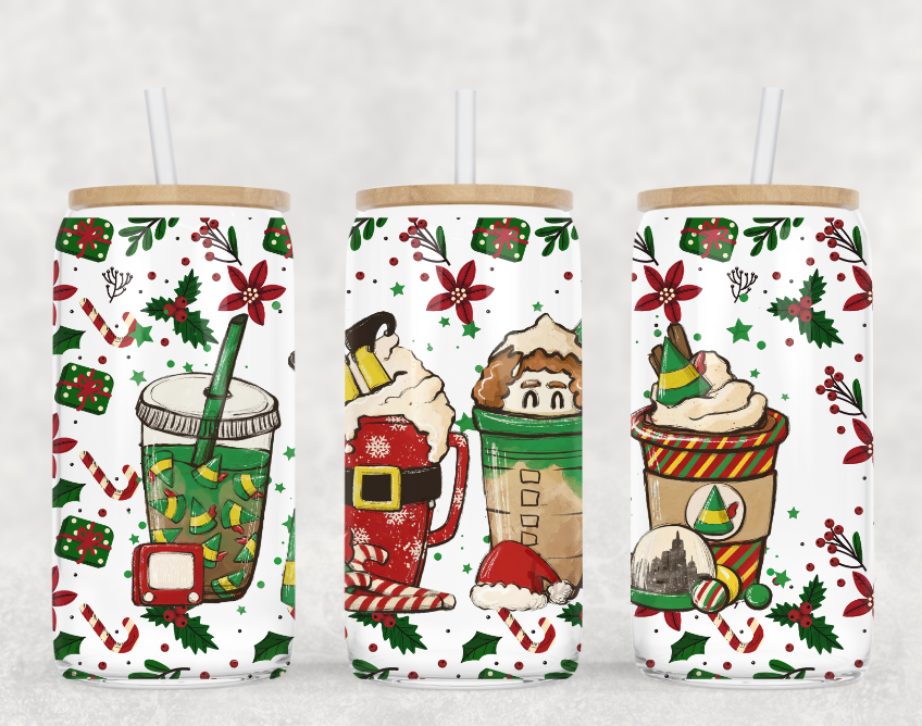 Christmas Coffee Glass Cup