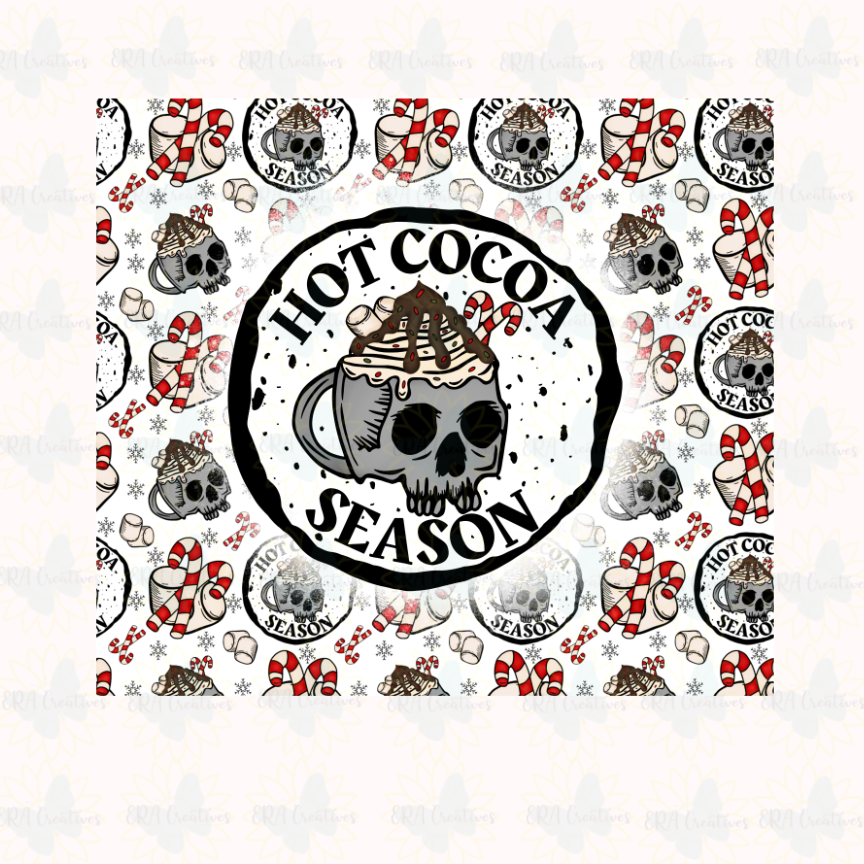 Hot Cocoa Season Skull Tumbler