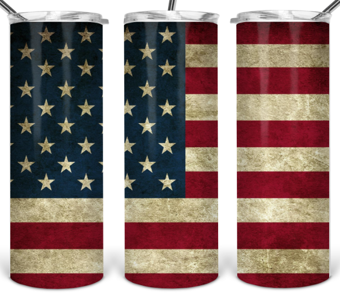 American Flag Personalized Tumbler