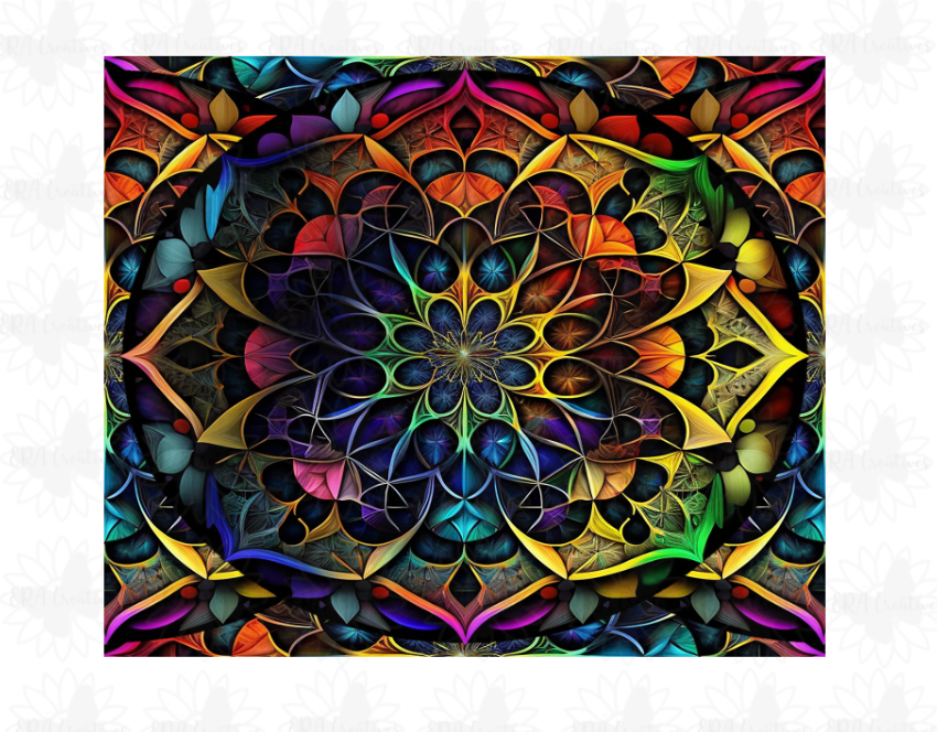 Stained Glass Mandala Tumbler