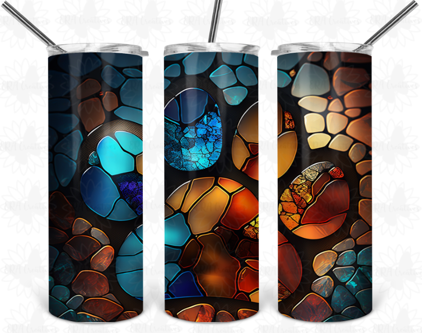 Stained Glass Paw Tumbler