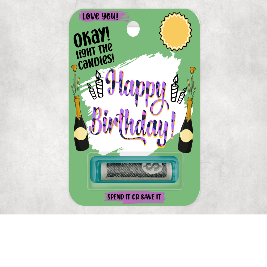 Happy Birthday Celebrate Money Gift Card (Money/Cash Not Included)