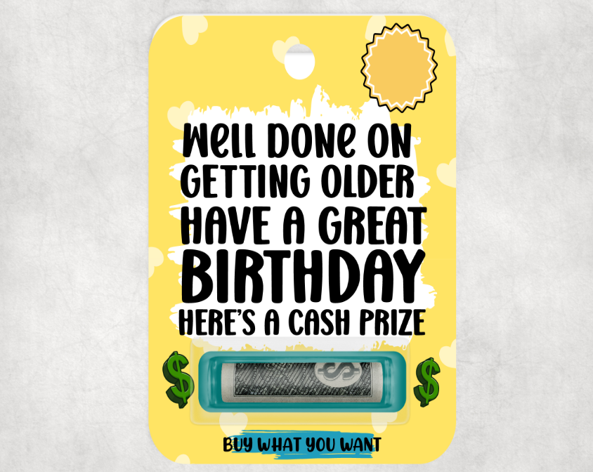 Happy Birthday Getting Older Money Gift Card (Money/Cash Not Included)