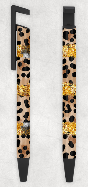 Leopard Cheetah Gold Foil Personalized Pen