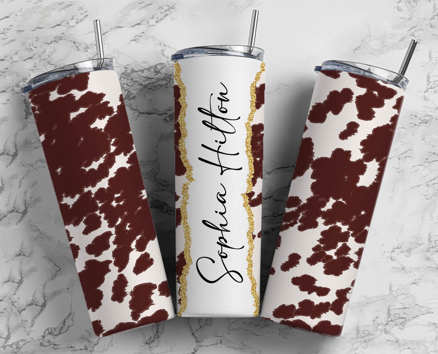 Cowhide Name Tumbler