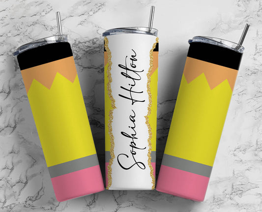 Pencil Name Tumbler