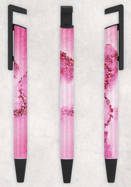Pink Marble Swirl Personalized Pen