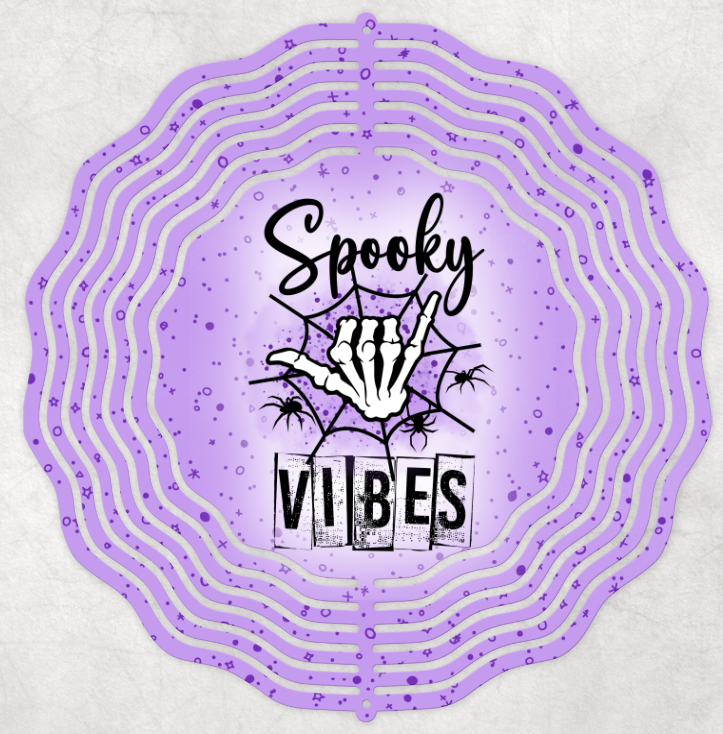 Spooky Vibes Flag Wind Spinner