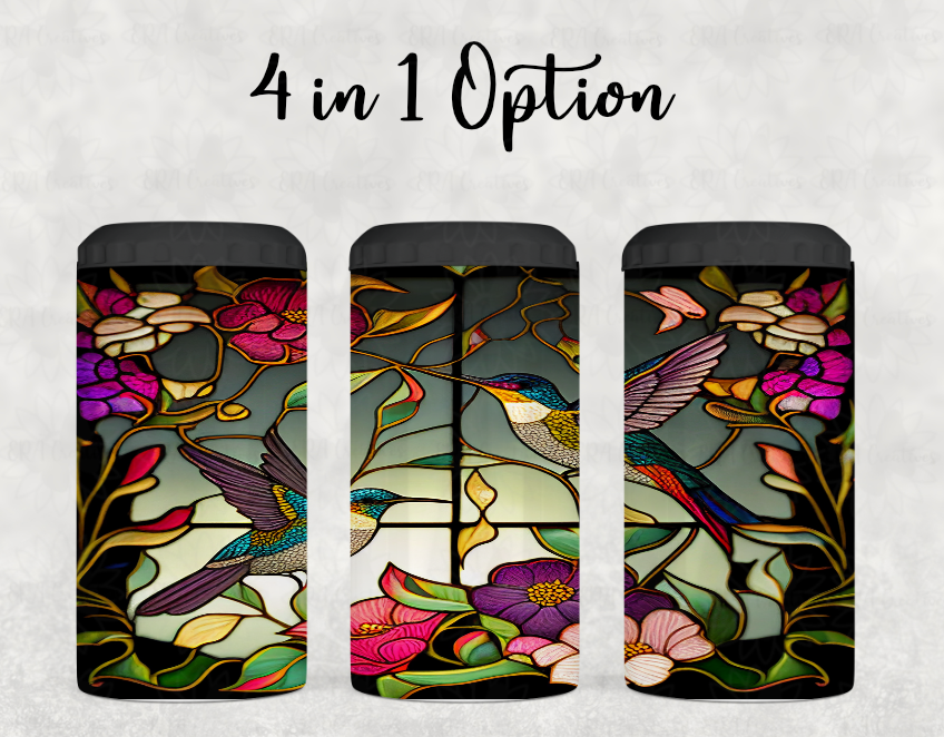 Stained Glass Hummingbirds Tumbler