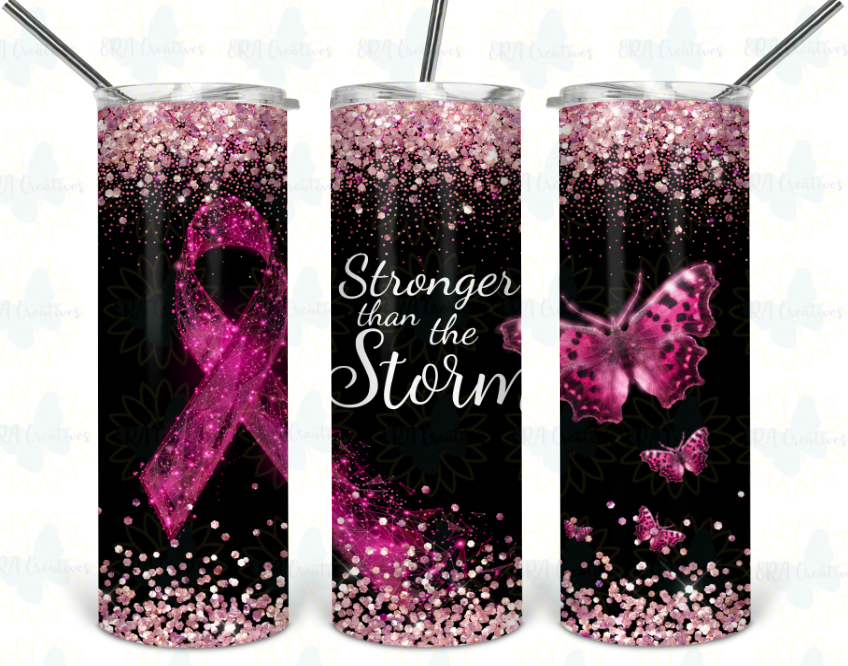 Stronger Black Breast Cancer Tumbler