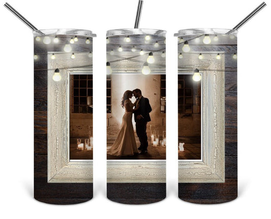 Family Wedding Wooden Frame Picture Tumbler