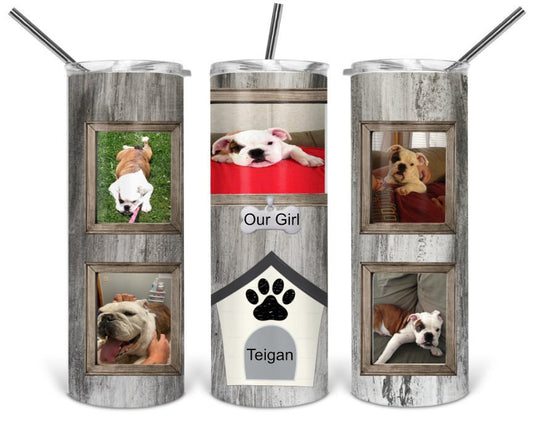 Dog Frame Pictures Personalized Tumbler