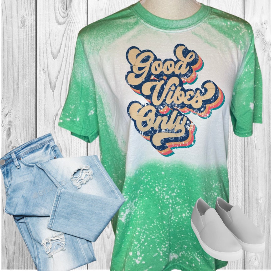 Good Vibes Only Bleached T-Shirt