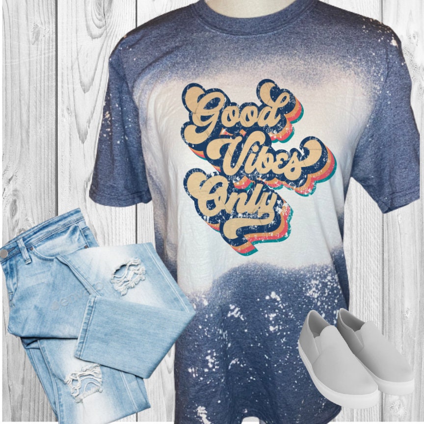 Good Vibes Only Bleached T-Shirt