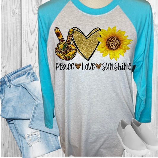 Peace Love Sunshine Raglan