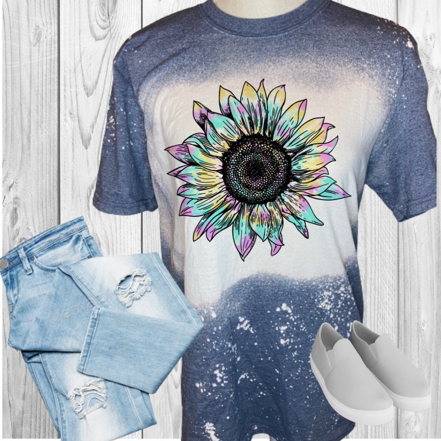 Pastel Sunflower Bleached T-Shirt