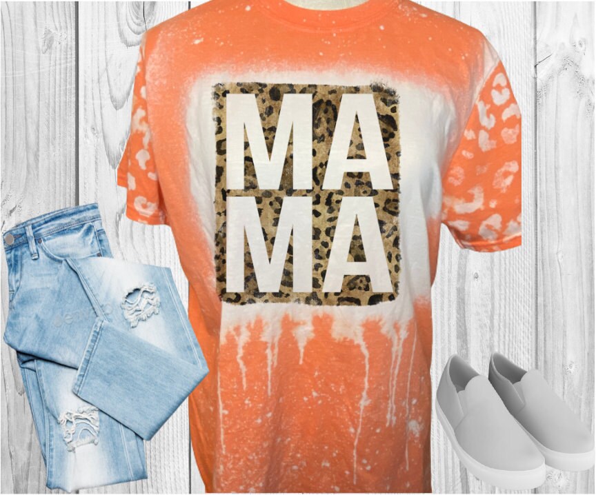 Mama Leopard Bleached T-Shirt