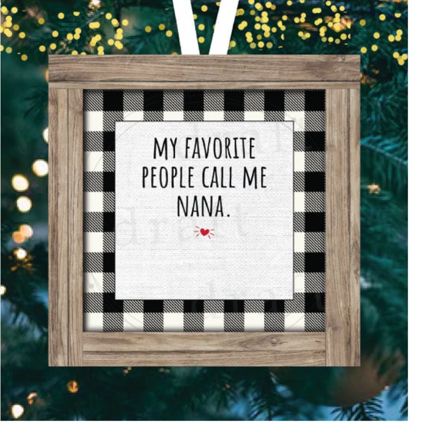 My Favorite People Call Me Grandma Christmas Ornament