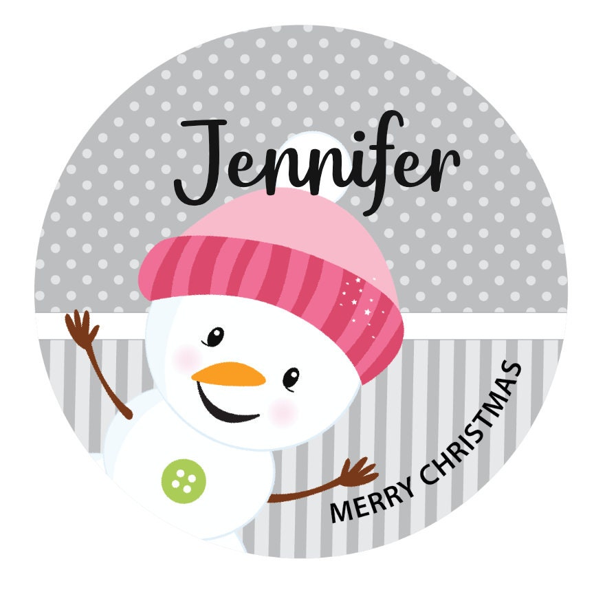 Christmas Snowman Name Ornament For Girls Personalized