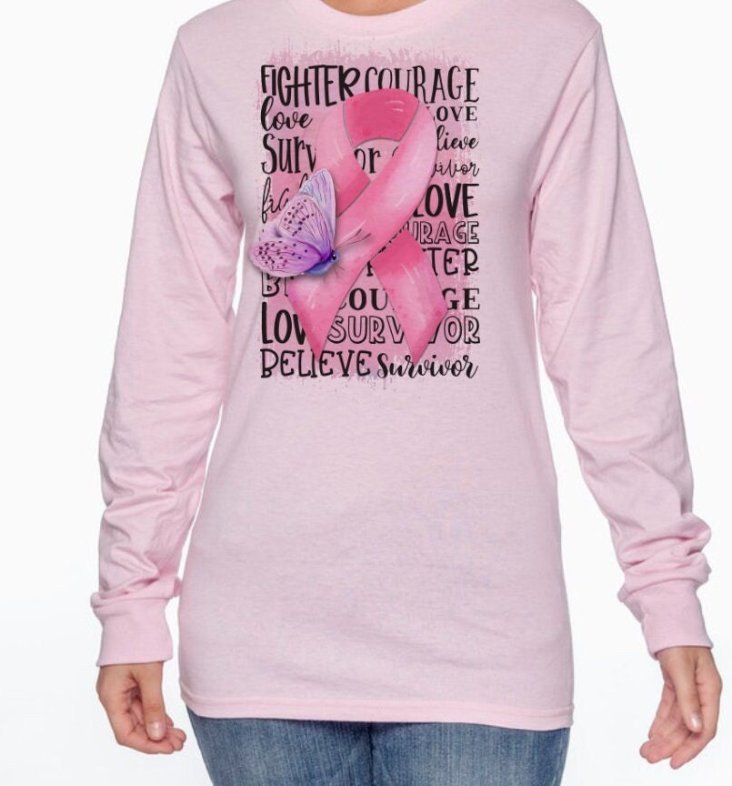 Breast Cancer Ribbon T-Shirt/Long Sleeve Shirt