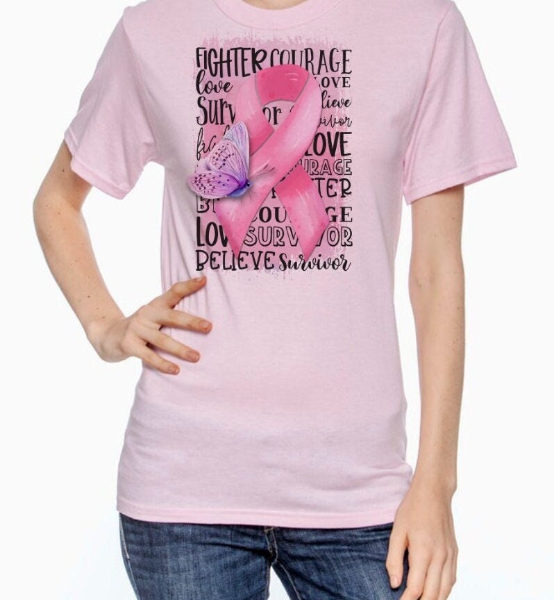 Breast Cancer Ribbon T-Shirt/Long Sleeve Shirt