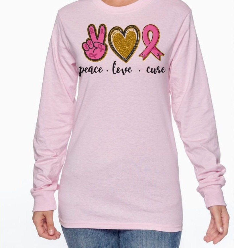 PEACE LOVE CURE  Women's T-Shirt/Long Sleeve T-Shirt