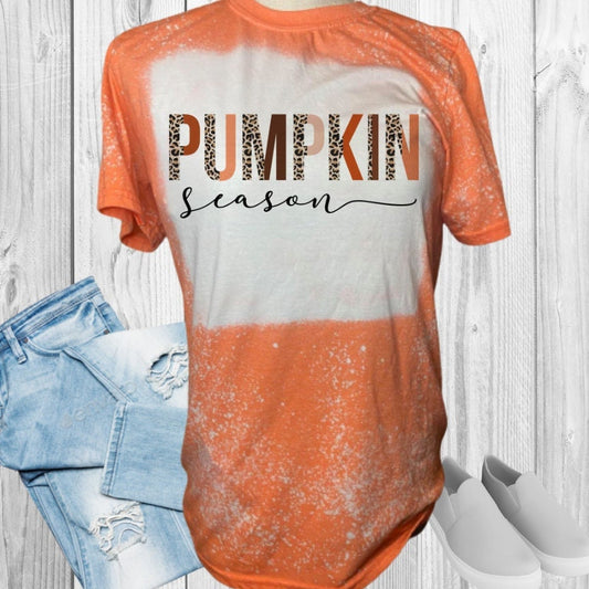 PUMPKIN SEASON Fall Bleached T-Shirt