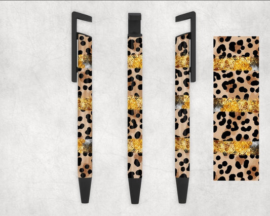 Leopard Cheetah Gold Foil Personalized Pen