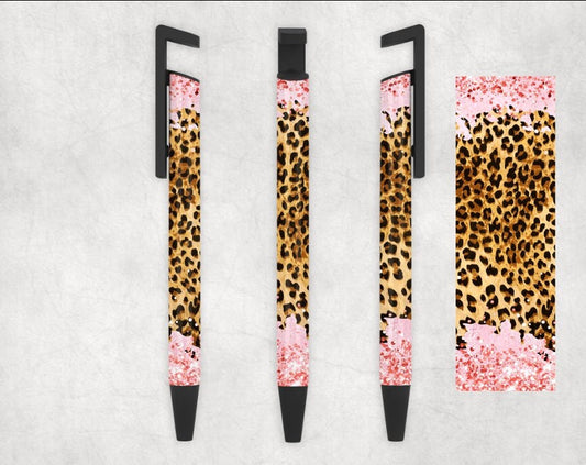 Pink Leopard Cheetah Personalized Pen